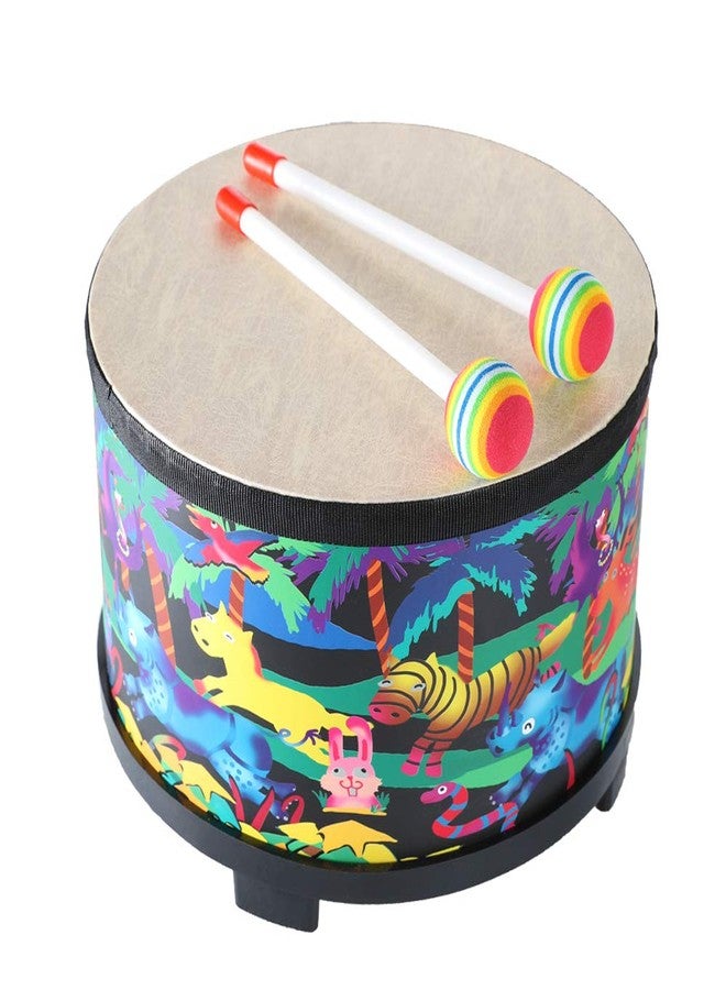 Ubblove Floor Tom Drum for Kids 10 inch Percussion Instrument Music Drum with 2 Mallets for Baby Children Special Christmas Birthday Gift - Image 2
